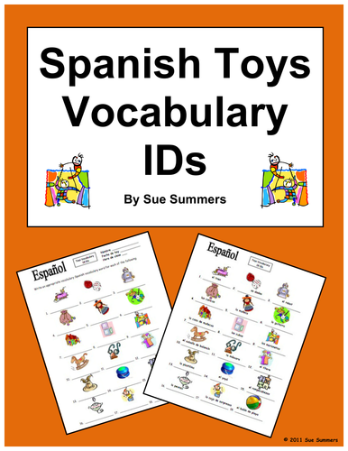 Spanish Toys Vocabulary IDs Worksheet - 18 Images