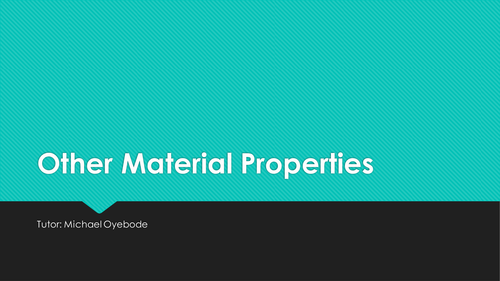 Electrical and Magnetic Properties