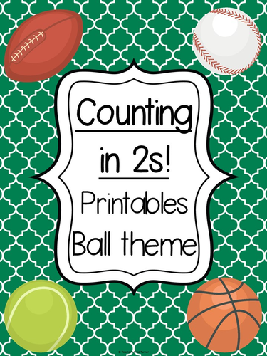 Counting in 2s printables - Ball theme