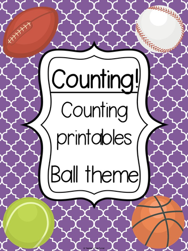 Counting printables - Ball theme