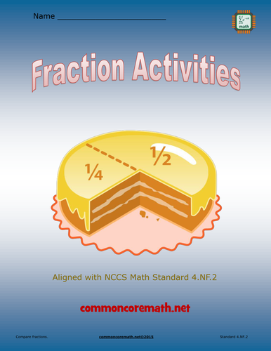 Fraction Bars Worksheet - 4.NF.2