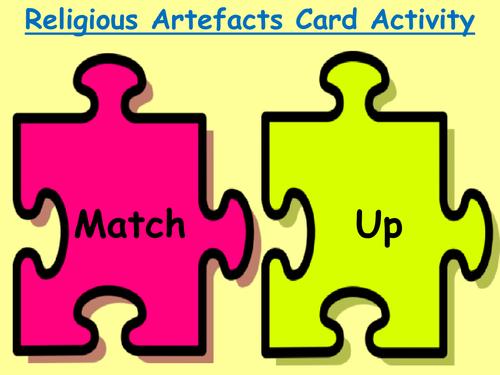 Match Up Cards Activity On Religious Artefacts Teaching Resources