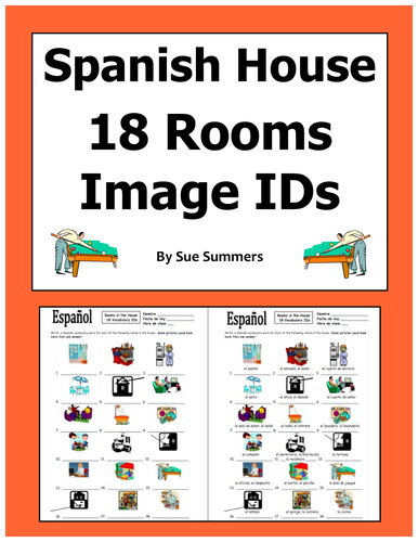 spanish house 18 vocabulary ids la casa teaching resources