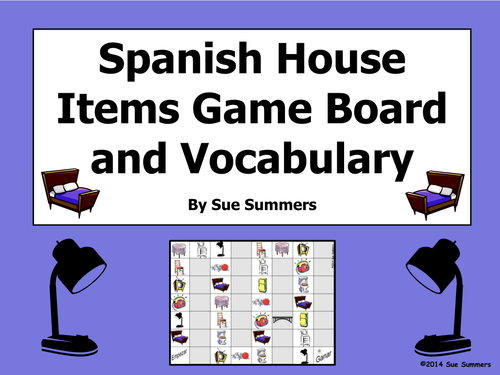 Spanish House Board Game and Vocabulary