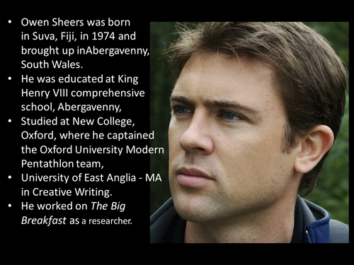 CIE IGCSE Literature poetry: 'Coming Home' by Owen Sheers.