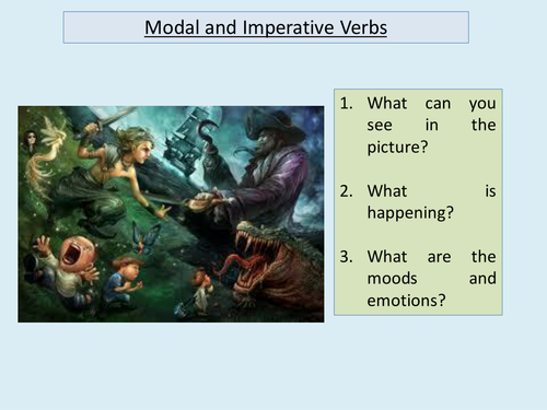 Modal and imperative verbs Peter Pan KS3