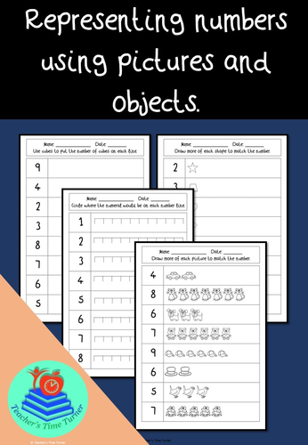 Representing numbers using pictures and objects