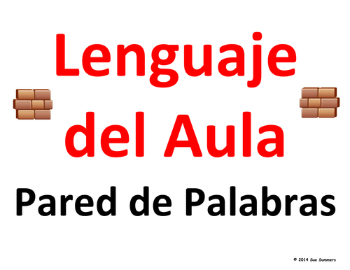 Spanish Classroom Language Word Wall