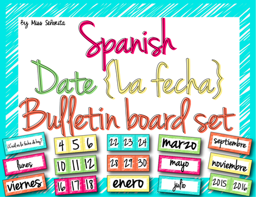 Spanish Date {La Fecha} Word Wall & Bulletin Board Set