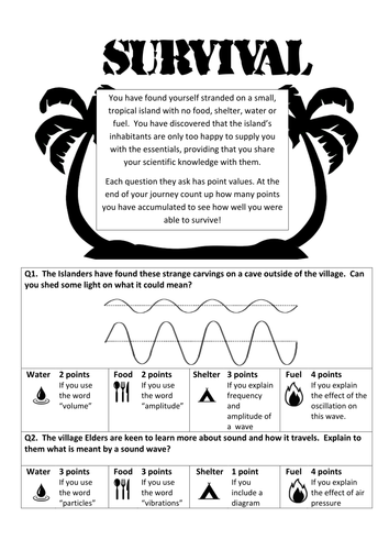 Doppler Effect "Survivor" Activity GCSE Physics | Teaching Resources