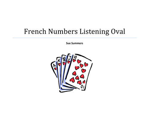 French Numbers and Math Listening Activity