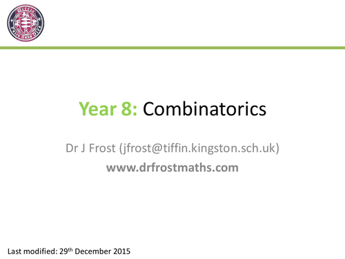 KS3/4 Combinatorics/Counting | Teaching Resources