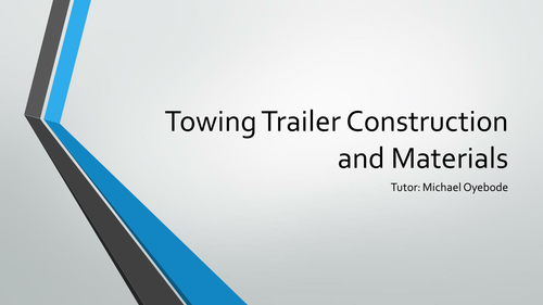 Towing Trailer Design Project - BTEC Level 3 Eningeering