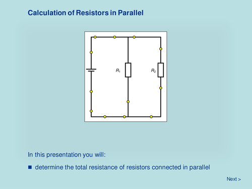 Calculation of Resistors in Parallel