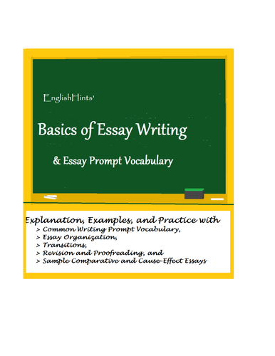 Basics of Essay Writing and Essay Prompt Vocabulary | Teaching Resources