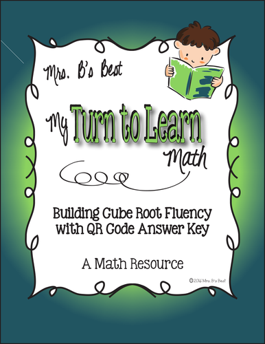 My Turn to Learn QR Cards: Building Cube Root Fluency