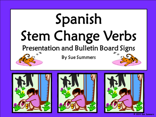 Spanish Stem Change Verbs PowerPoint - 37 Different Infinitives