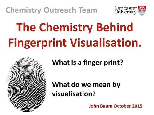 fingerprint activity: dusting and superglue visualisation