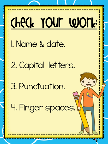 Writing Checklist Prompt Poster