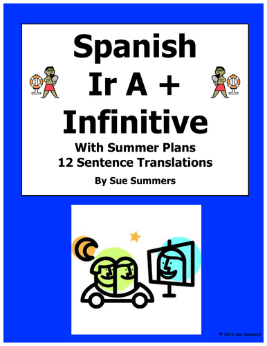 Spanish Ir A + Infinitive with Summer Plans 12 Sentence Translations