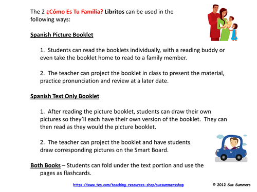 Spanish Como Es Tu Familia Booklet - Family Booklet