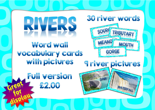River words and pictures for class display