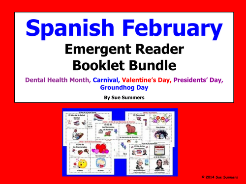 Spanish February Theme Booklet Bundle - 5 Sets of 2 Booklets