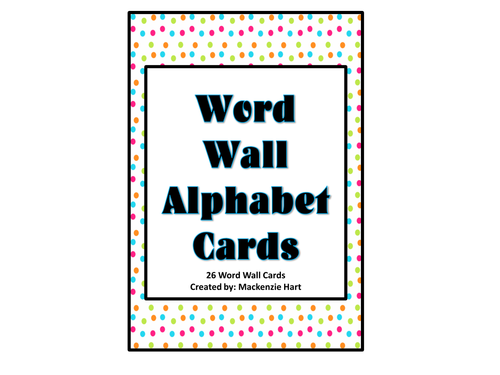 Word Wall Cards 