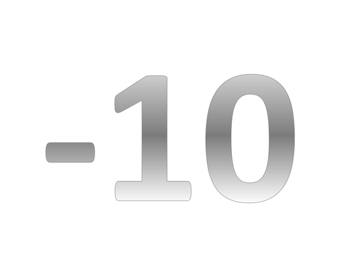 -10 to 10 number cards
