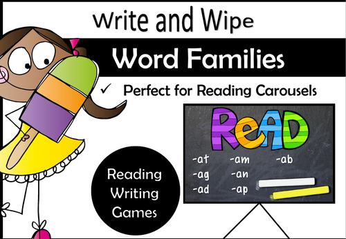 Word Family Reading and Writing Carousel Centres
