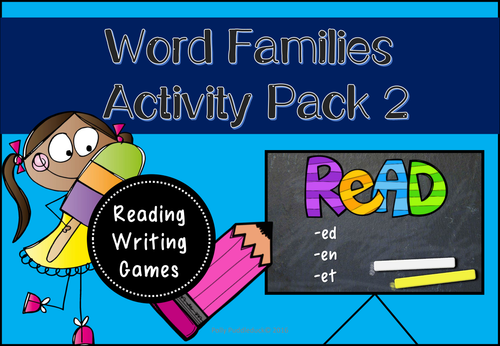 Spelling and Reading - Word Families Activity Pack 2