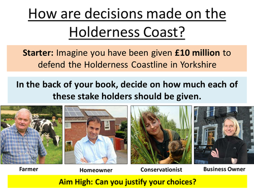 How are decisions made at the Holderness Coast?