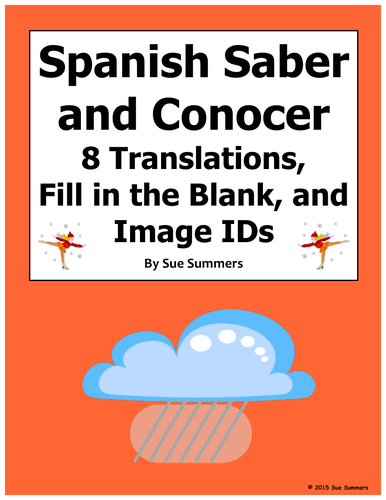 Spanish Verbs Saber and Conocer and Image IDs
