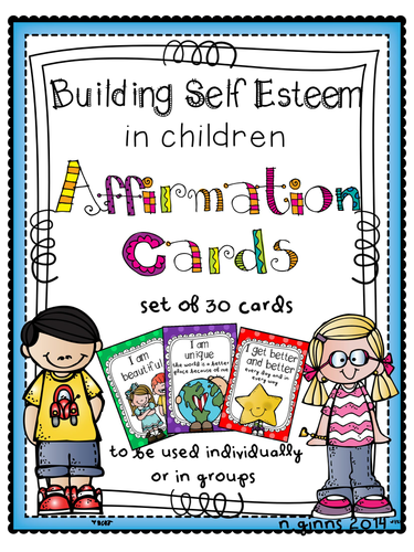 SELF ESTEEM POSITIVE AFFIRMATION CARDS for SEN, Social Skills Interventions