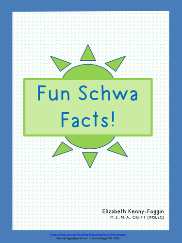 Know the Code:  Schwa Fun Facts