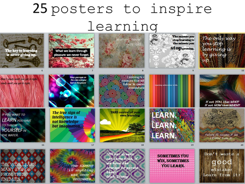 25 inspiring learning posters