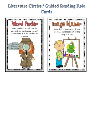 Guided Reading  Role Cards