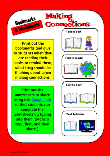 Making Connections Reading Comprehension strategy pack