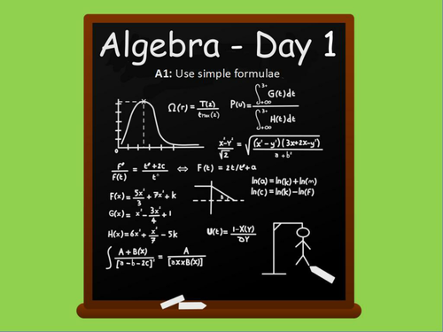 Year 6: Algebra Unit of Work – Week 1 of 2