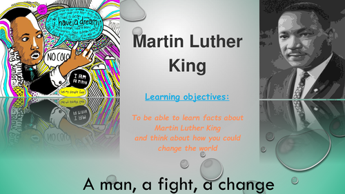 Martin Luther King Jr Life and leadership Interactive whiteboard lesson + student booklet (No Prep)