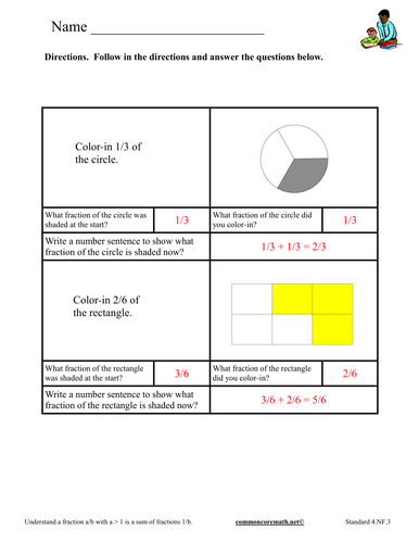 Fractions and Mixed Numbers - NCCS Math 4.NF.3