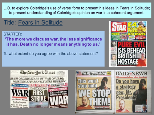 Fears in Solitude - Coleridge 