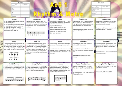 Interactive Revision Posters for AQA GCSE Music (last year of specification)