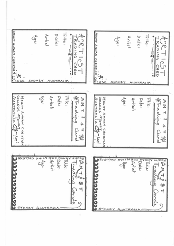 Artist Trading Cards