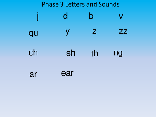 PHASE 3 Phonics Lesson pack - 17 slides and notebooks for sounds and tricky words