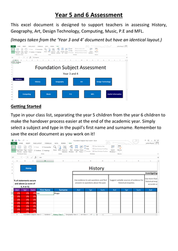 Foundation Subject Statement Assessment 2014 Curriculum Year 5 and Year 6