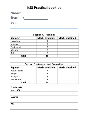 KS3 Chemistry controlled assessment Full Resources (Rates of Reaction)