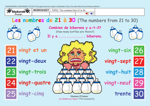 FRENCH – HEALTH & BODY - Y3-Y4:  The numbers up to 30/ French history