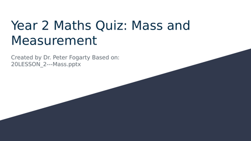 Year 2 Term 2 Week 5 Lesson 2 Mass