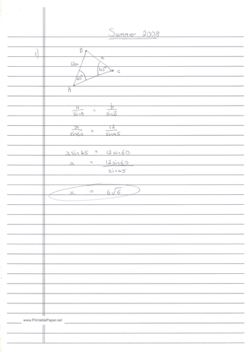 CIE A-Level Maths Pure 1 (P1) Worked Solutions - May/June 2008